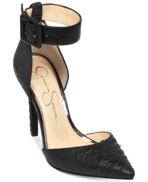 Jessica Simpson Cayna Ankle Strap Pumps Women's Shoes | Macys (US)