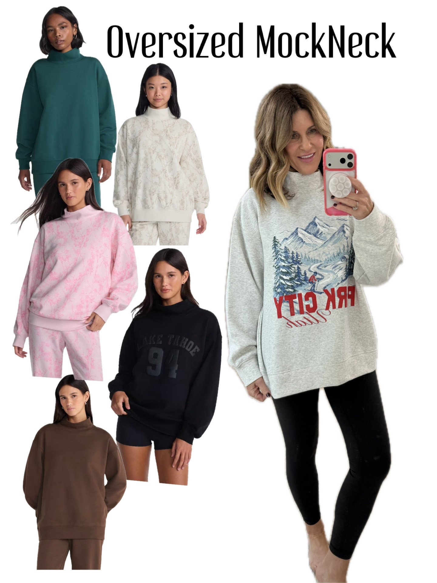 Oversized mockneck. Im in a medium