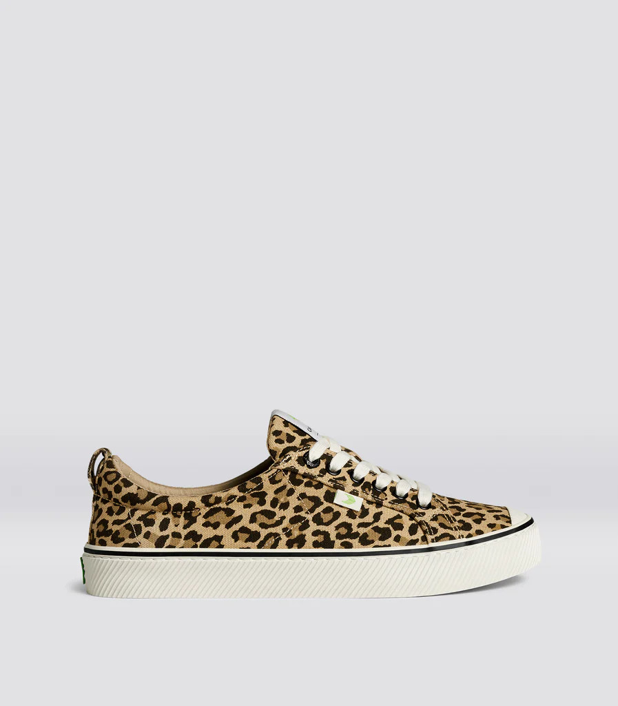 OCA Low Stripe Leopard Print Canvas Sneaker Women | Cariuma