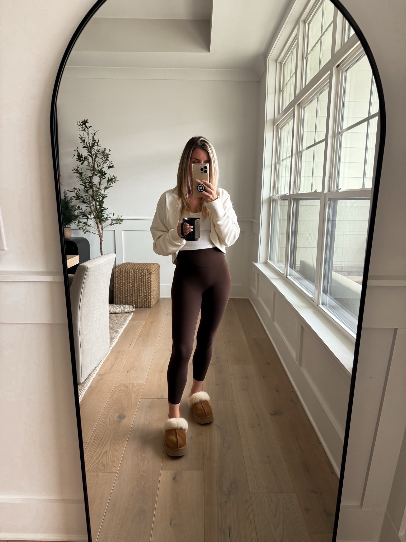 Outfit inspo, chocolate leggings, cozy outfit, neutral outfit, workout style, leggings, Pilates outfit#LTKStyleTip

#LTKootd #LTKgrwm