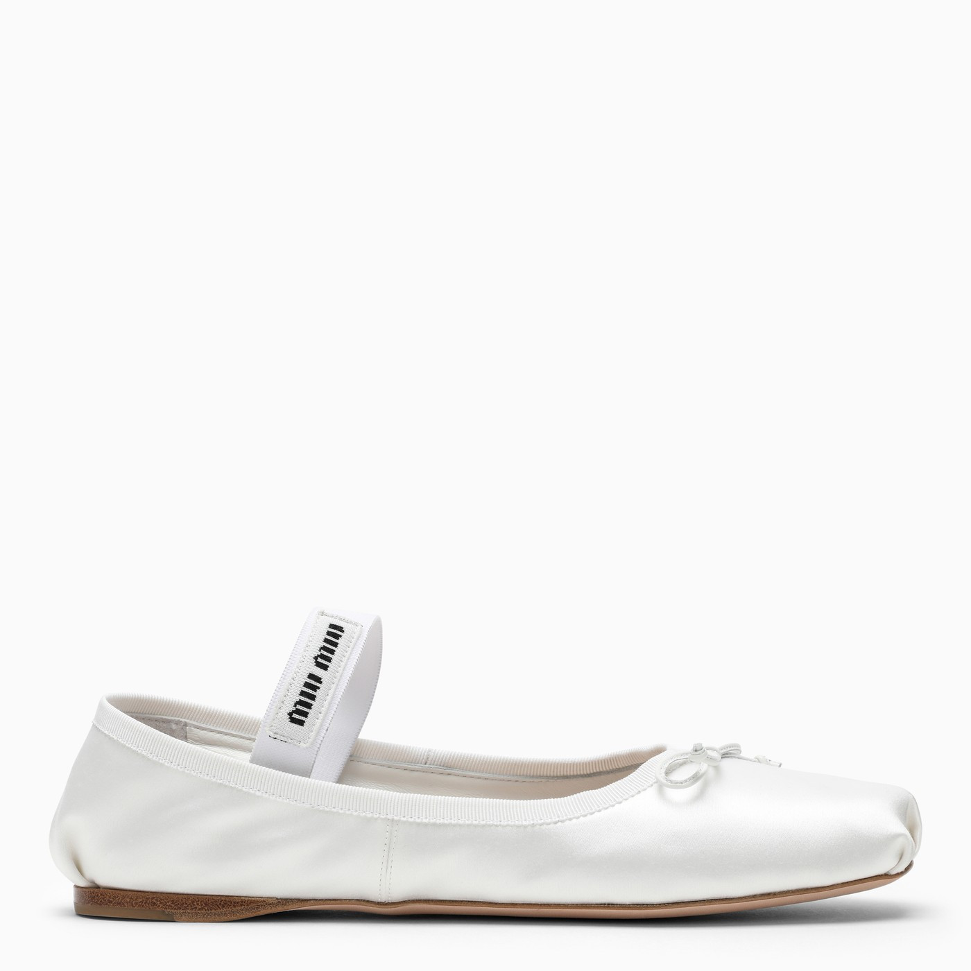 White satin ballerinas | The Double F