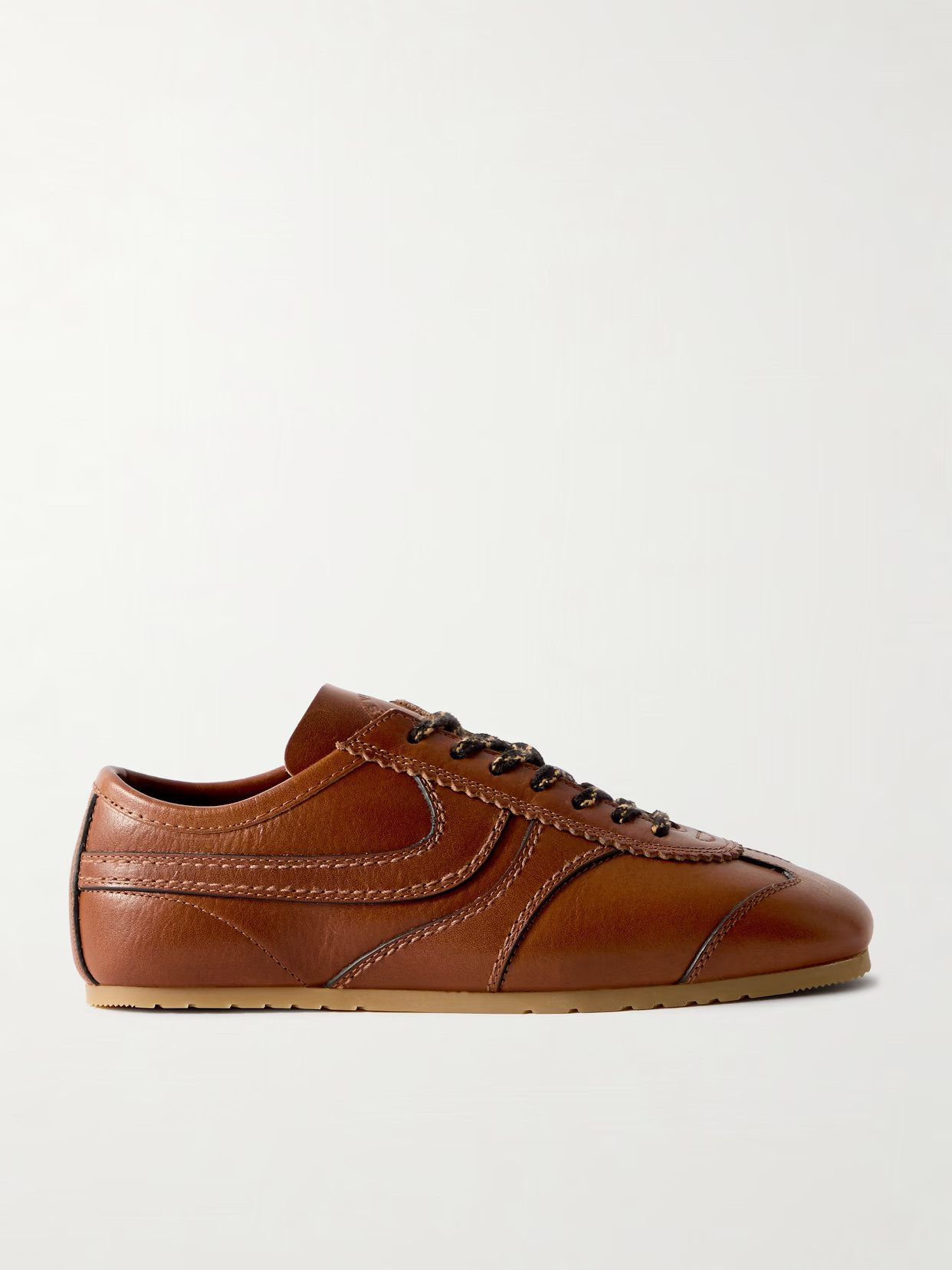 Dries Van Noten - Leather Sneakers - Brown | NET-A-PORTER (US)