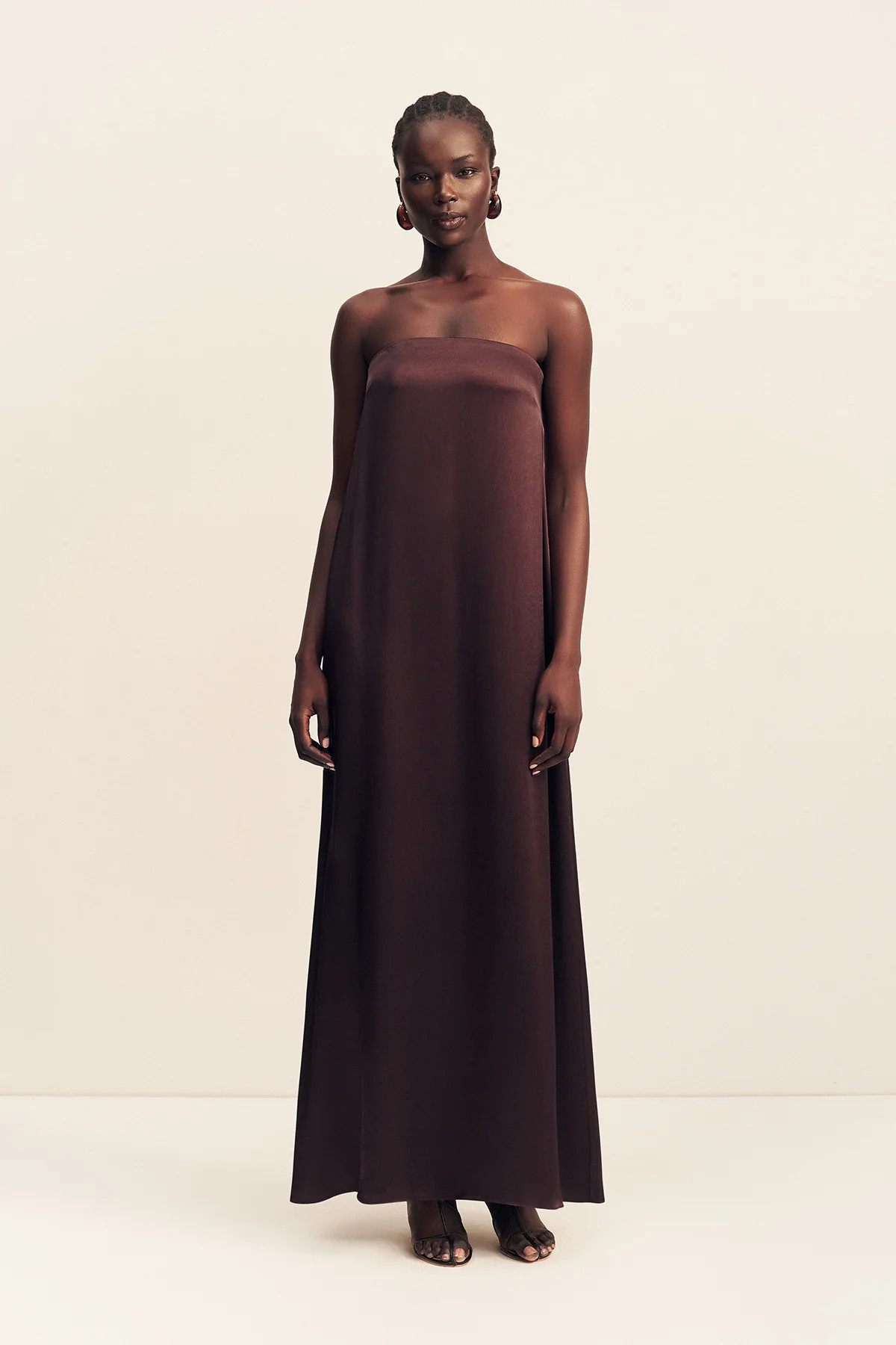 La Lune Strapless Column Maxi Dress | Espresso | Dresses | Shona Joy | Shona Joy