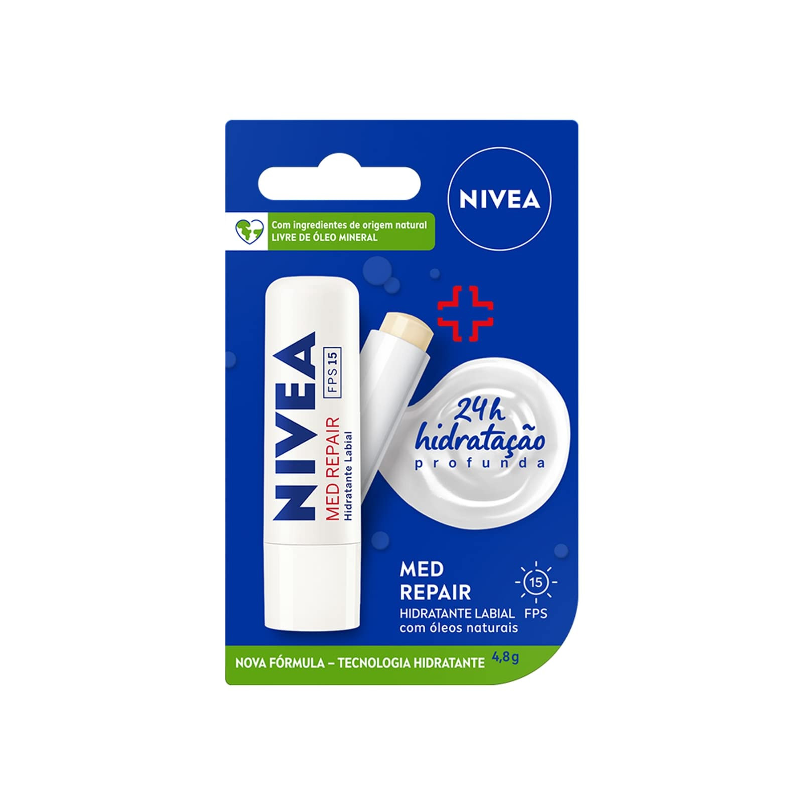 NIVEA Protetor Labial Med Repair FPS15 4,8g - Hidrata e regenera os lábios ressecados e machucad... | Amazon (BR)