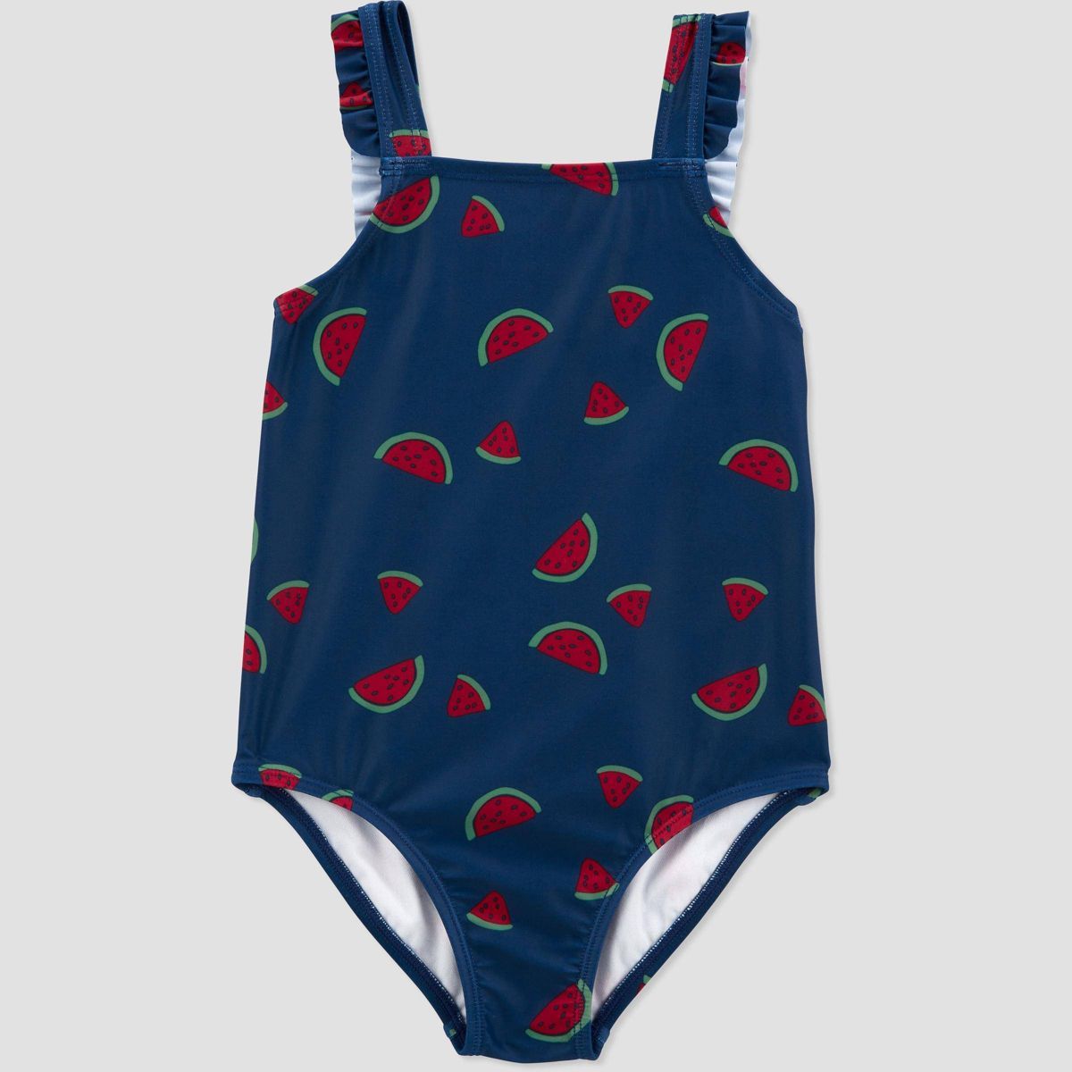 Carter's Just One You® Toddler Girls' Watermelon One Piece Swimsuit - Red/Navy Blue | Target