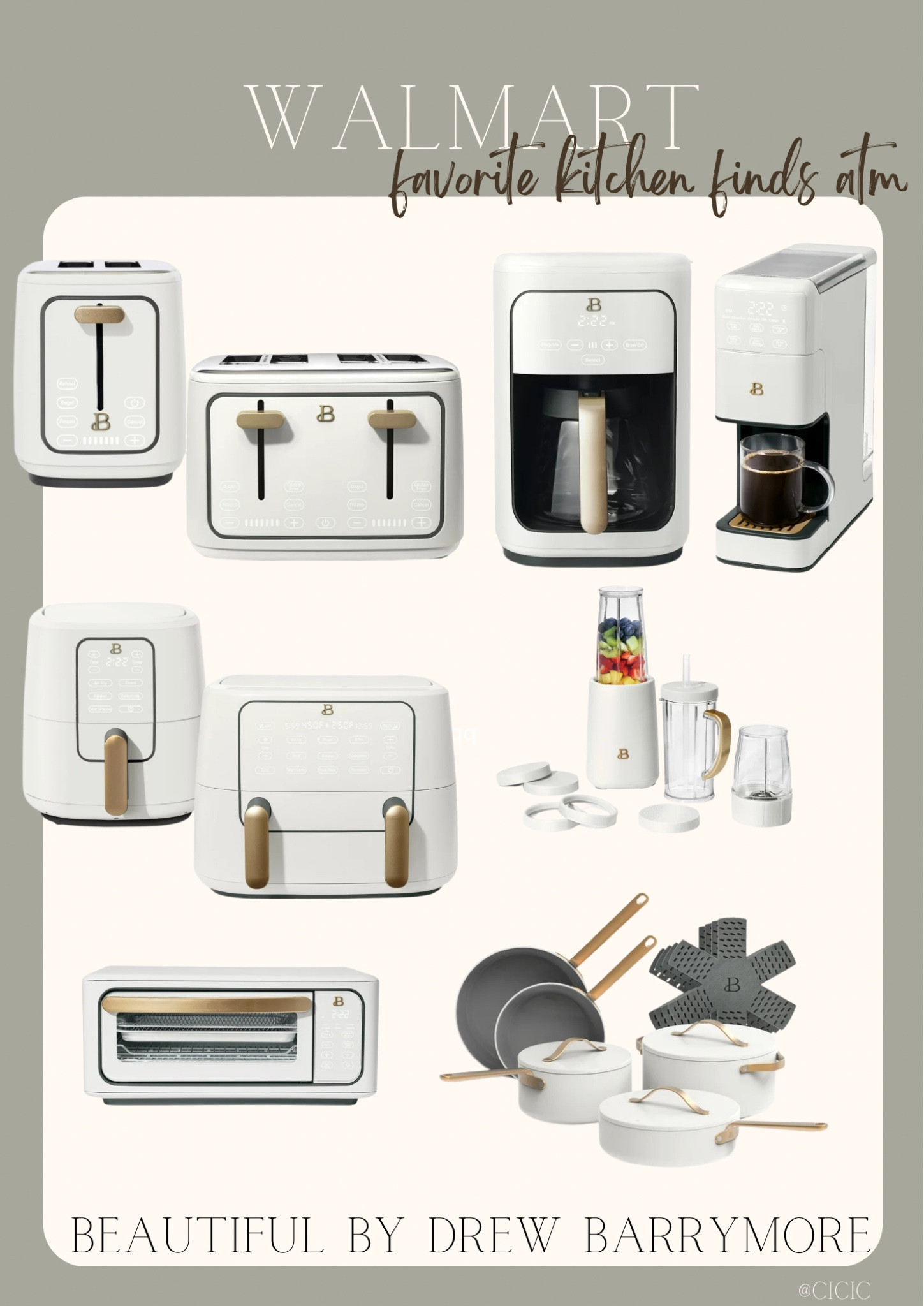 Beautiful by Drew Barrymore

The most beautiful kitchen appliance finds from WALMART!

Neutral kitchen appliances 
Neutral kitchen 
Toaster
Toaster oven
Coffee maker
Air fryer
Non stick cookware
Blender 
Kitchen appliances
Aesthetic appliances
Kitchen
Walmart 

#LTKsalealert #LTKhome