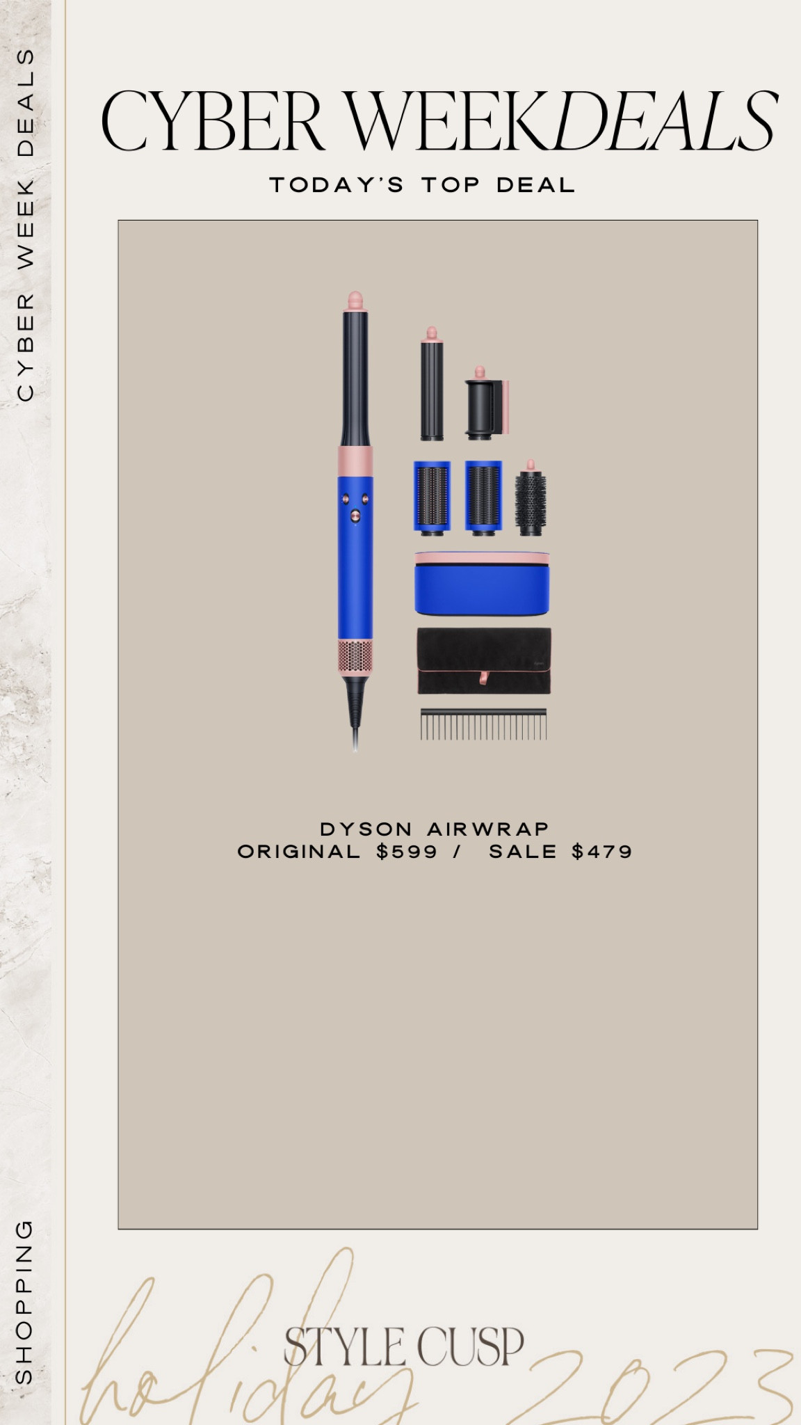 Dyson Airwrap 20% off!!!!!

Christmas gift for her, gift for her, Dyson sale, beauty sale, cyber sale, hair tool sale 

#LTKbeauty #LTKCyberWeek #LTKsalealert