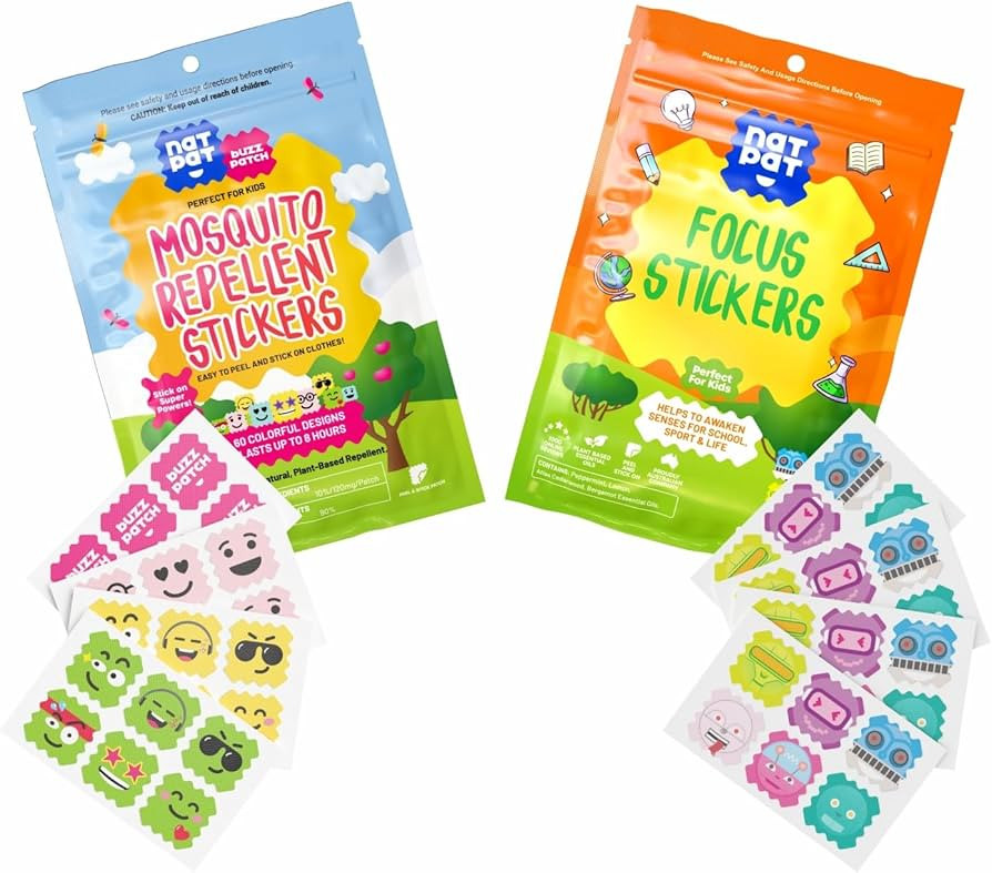 NATPAT BuzzPatch (1 Pack) and FocusPatch (1 Pack) Bundle - 60 Mosquito Stickers and 24 Focus Enha... | Amazon (US)