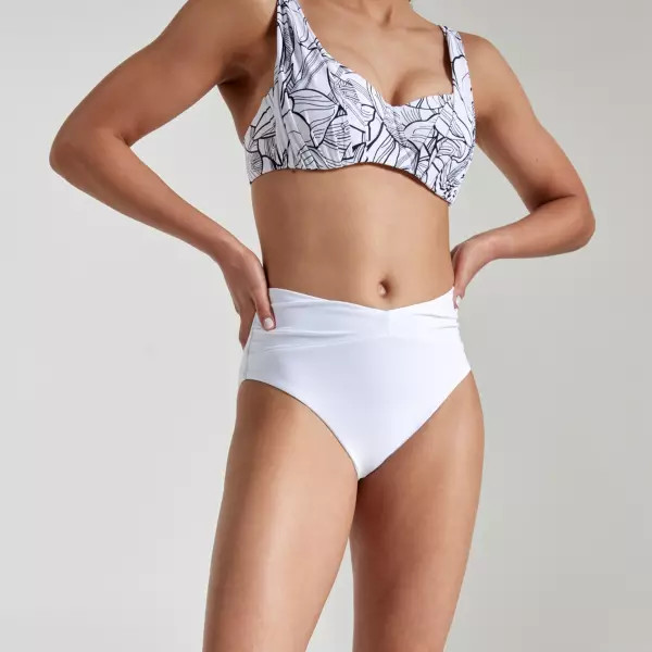 CALIA Women's Shirred V Front High Rise Swim Bottoms | Dick's Sporting Goods | Dick's Sporting Goods