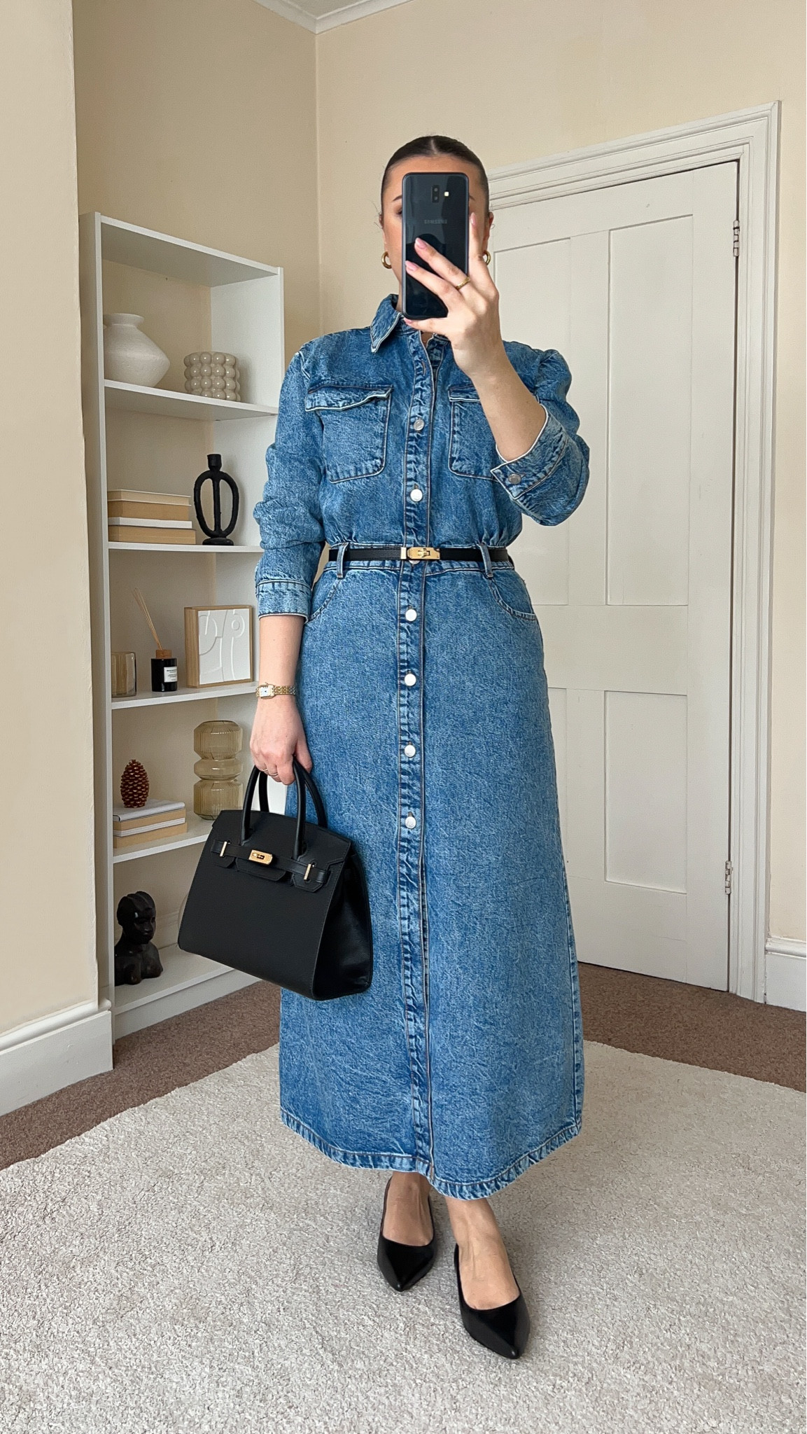 knee length dresses for ladies Strapless Denim Jean Midi Dress M main image 1