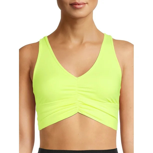 Avia Women's Ruched V-Neck Sports Bra | Walmart (US)