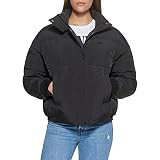 Levi's Women's Cinch Waist Puffer Jacket, Black, X-Small | Amazon (US)