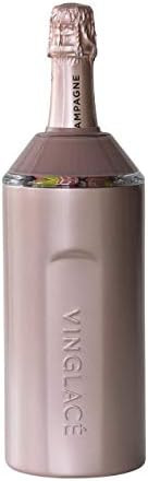 Vinglacé Stainless Steel Wine Insulator (Rose Gold) | Amazon (US)