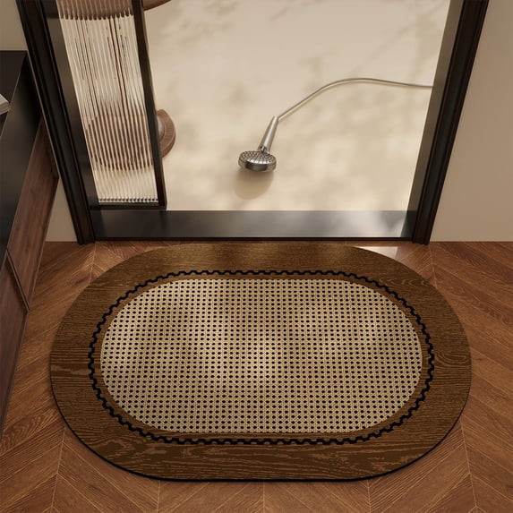 Non Slip Bathroom Rug Mat – Absorbent Machine Washable Rubber Backed Floor Mat for Shower, Bedr... | Walmart (US)