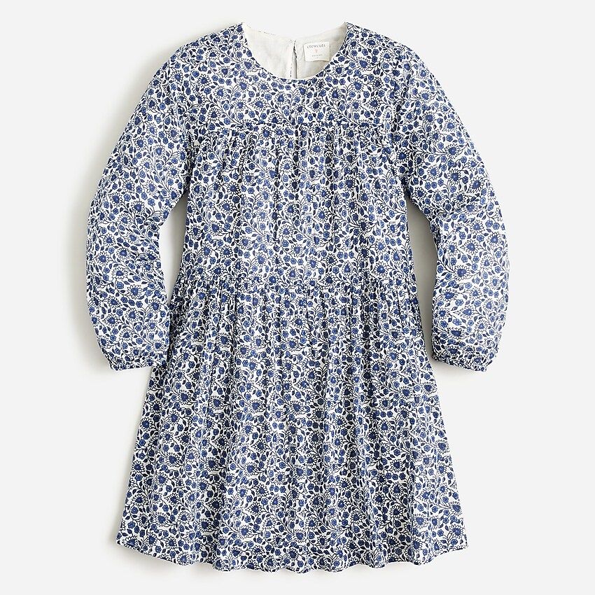 Girls' long-sleeve dress in floral | J.Crew US