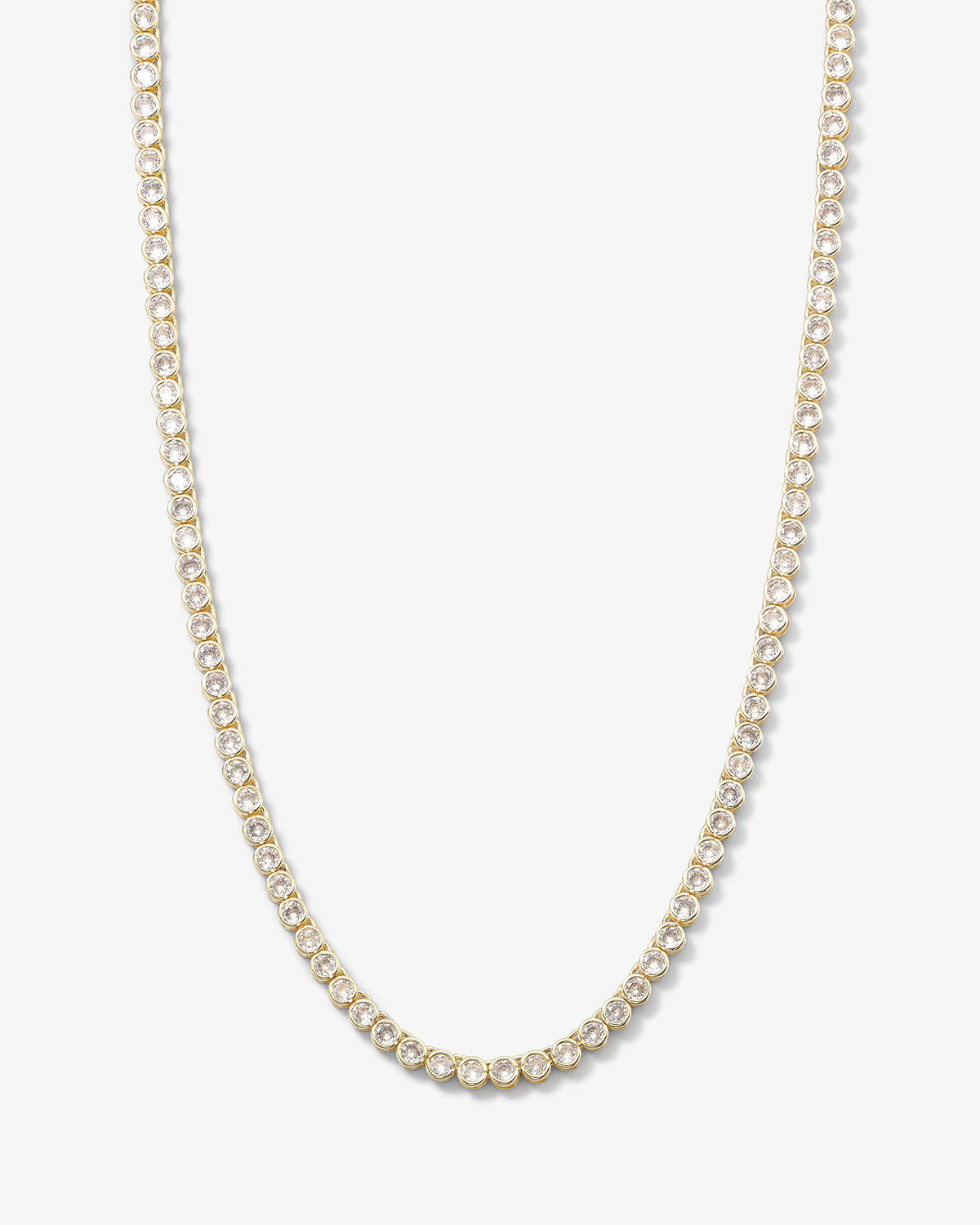 Baroness Tennis Necklace - Gold|White Diamondettes | Melinda Maria Jewelry