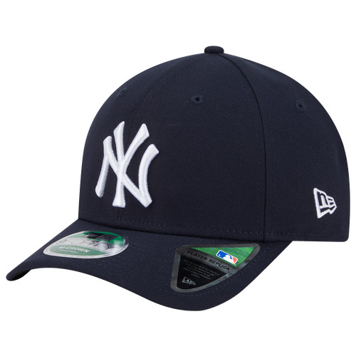 New Era Mens New York Yankees New Era Yankees Player Replica 9FORTY Cap - Mens Navy/White Size One Size | Champs Sports