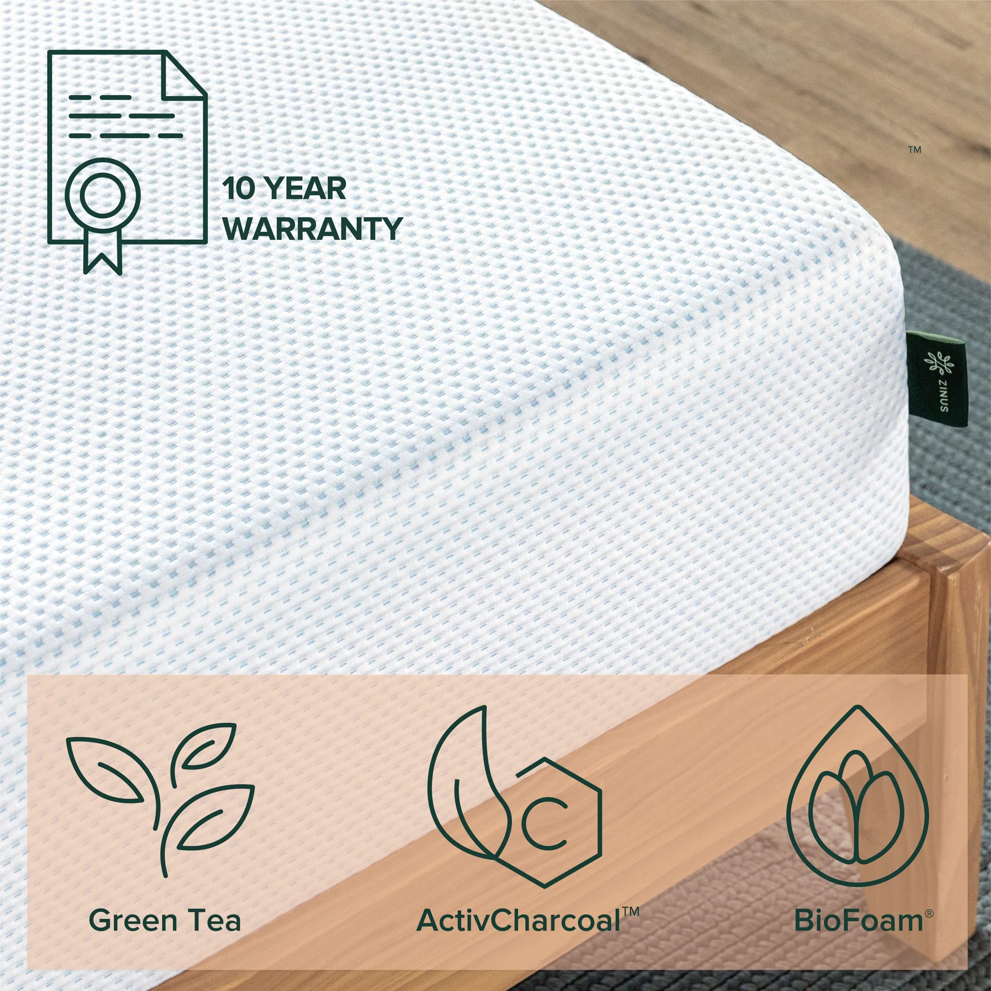 ZINUS 10 Inch Green Tea Cooling Gel Memory Foam Mattress / Cooling Gel Foam / Pressure Relieving ... | Amazon (US)
