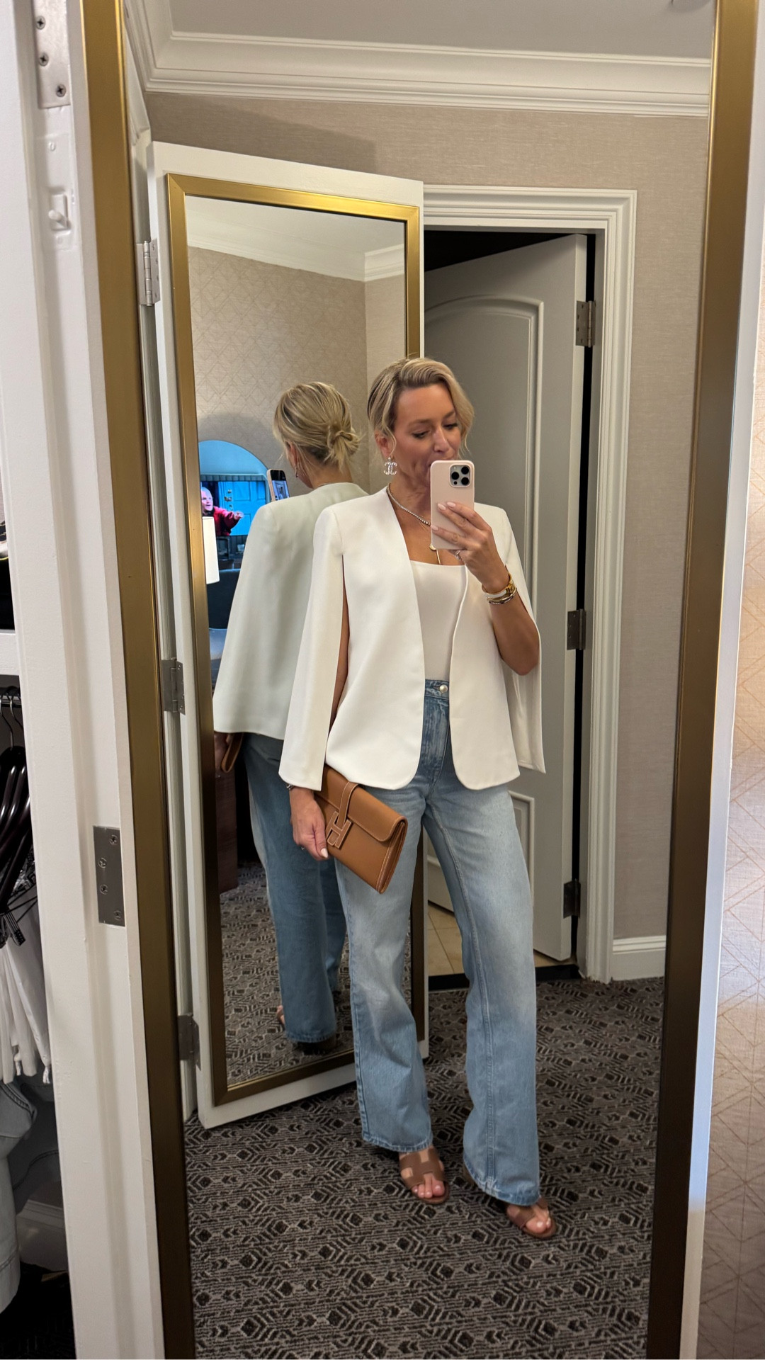 ootd from parents weekend. I finally found a white cape blazer like this one to link for you guys!! 