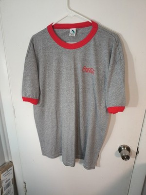 Vintage Coca-Cola Ringer T Shirt Gray Adult XL Augusta Sportswear | eBay US