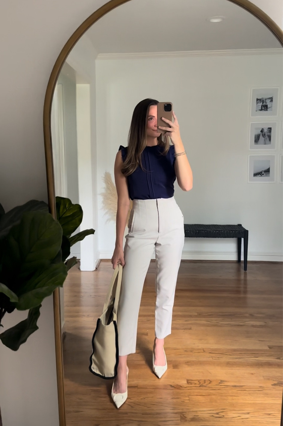 Simple business casual workwear outfit! 
Zara pants code: 7102/562

#LTKunder100 #LTKFind #LTKworkwear