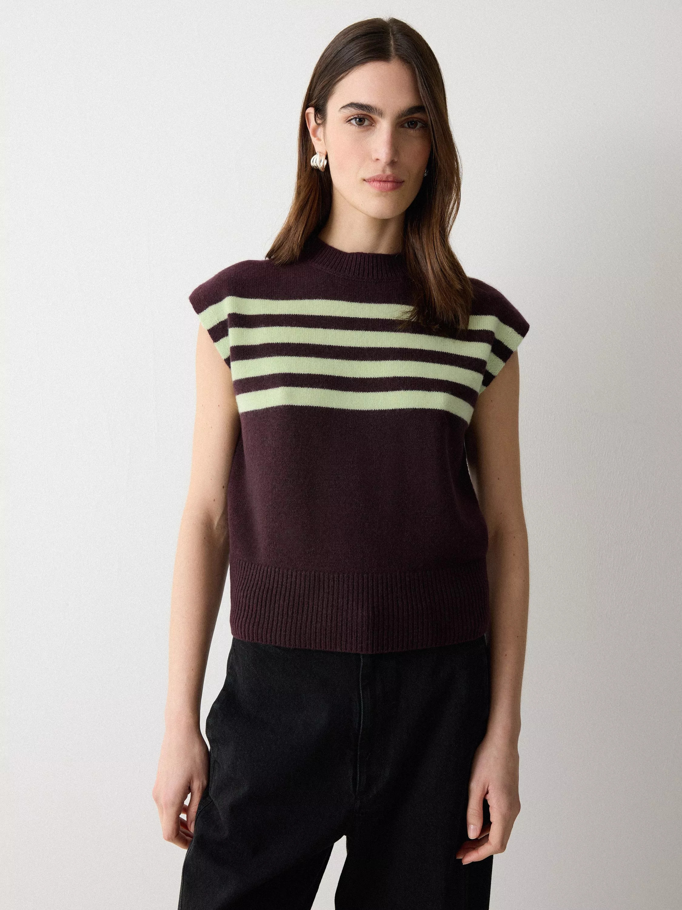 Jigsaw Stripe Wool Rich Tank Top | John Lewis (UK)