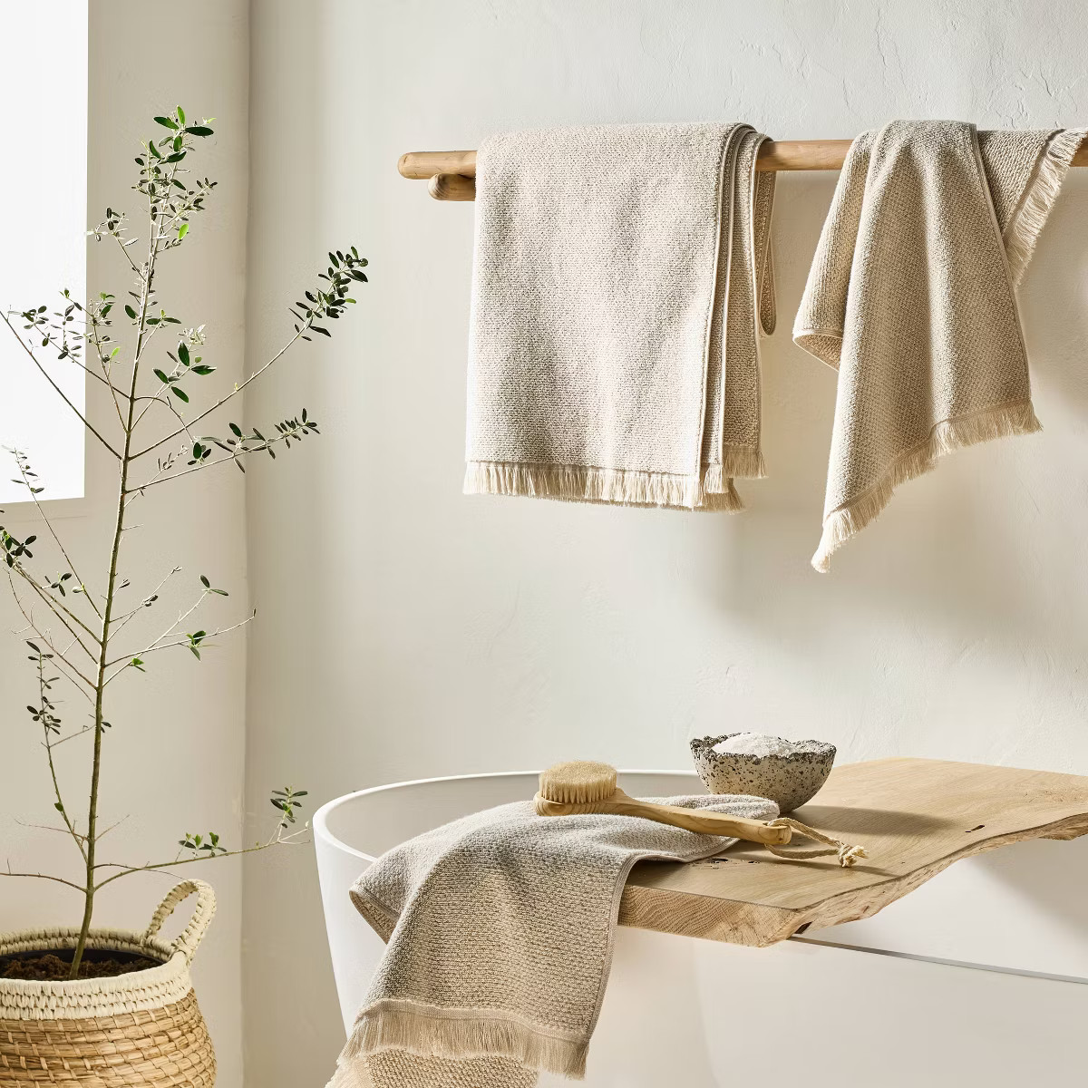 Organic Texture Bath Towel Natural - Casaluna™ | Target