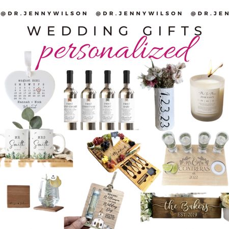 The sweetest personalized wedding gifts for the bride and groom. Sure to be bridal shower favorites. Custom wedding presents. 

#LTKwedding #LTKfamily #LTKGiftGuide
