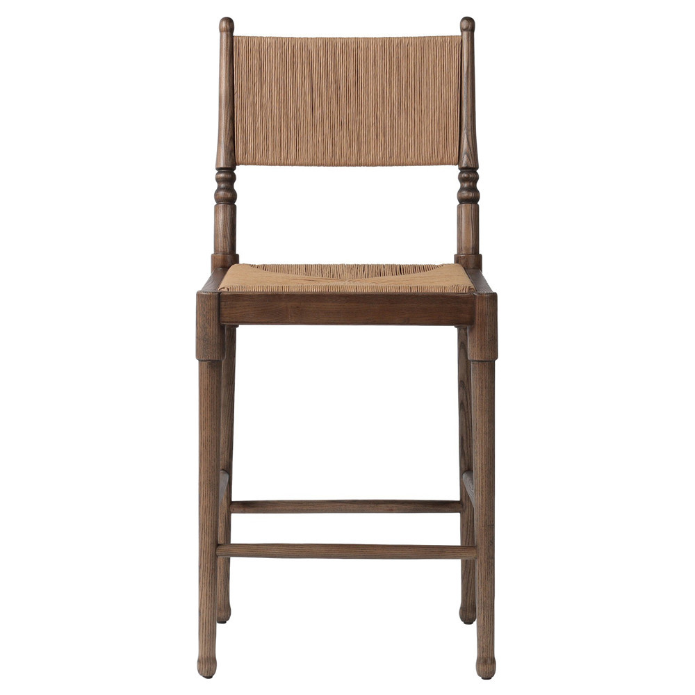 Fayth Antique Walnut Counter Stool | Kathy Kuo Home
