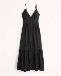 Button-Through Maxi Dress | Abercrombie & Fitch (US)