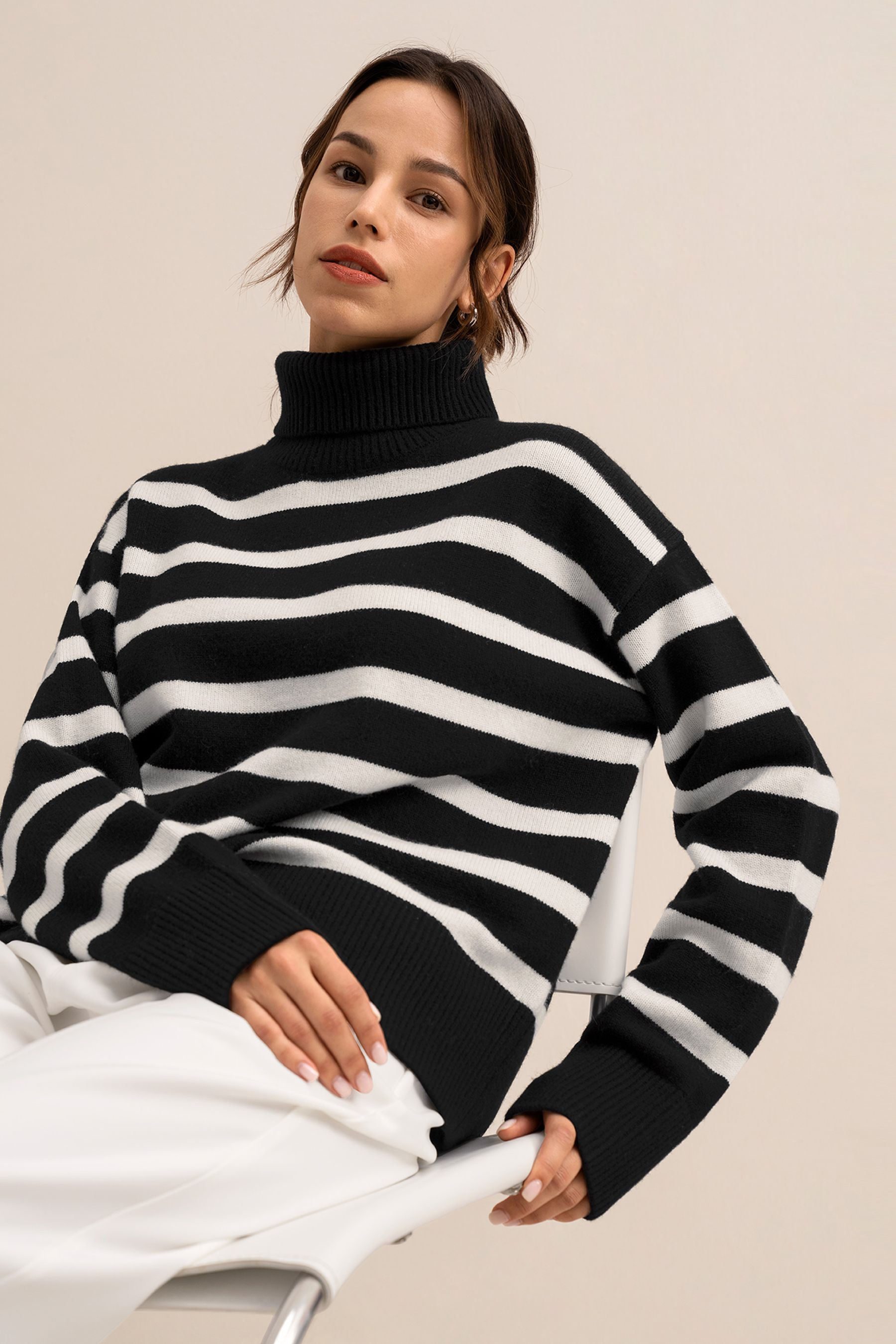 Tarra Stripe Sweater | LILYSILK