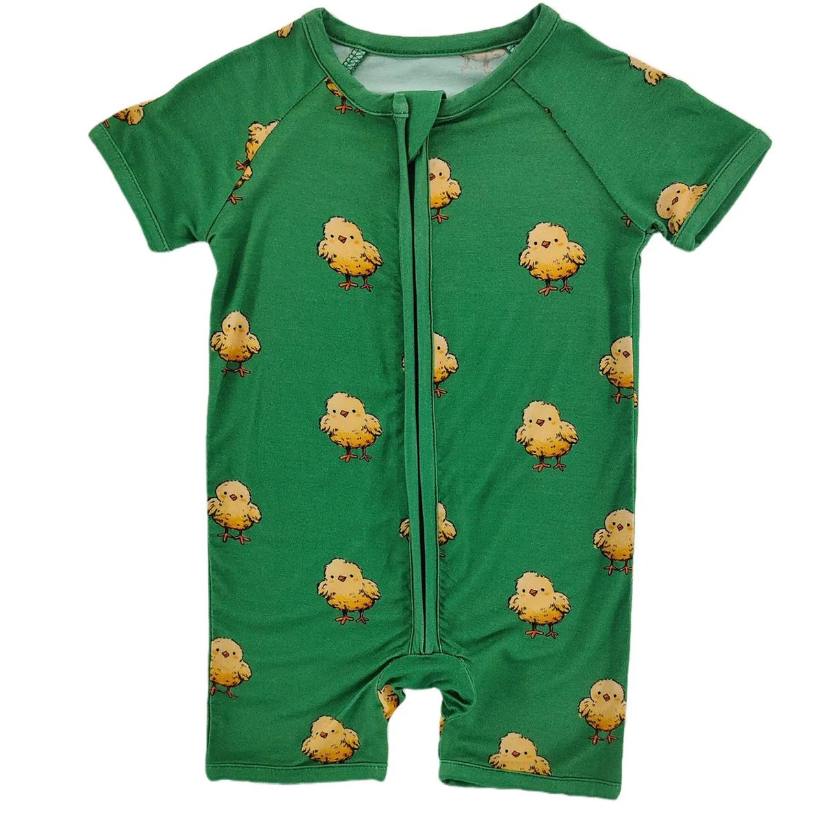 Spring Chicks Bamboo Short Romper | Little One Shop Co