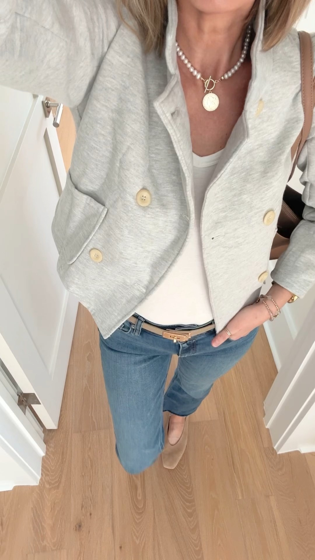 Amazon must have!! Wearing small in the jacket. Xs tee. And 28x30 in the jeans. Shoes true to size.  Spring transition outfit. Tall friendly.  

#LTKTall #LTKSaleAlert #LTKootd