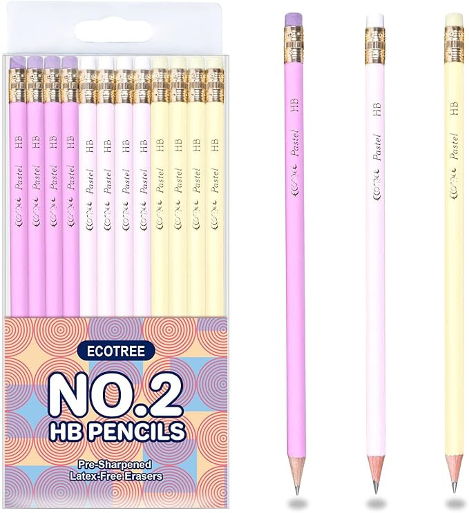 ECOTREE Pencils #2 HB, Pre-sharpened Pencils with Eraser Cute Pencils Graphite Pencils Sketch Pen... | Amazon (US)