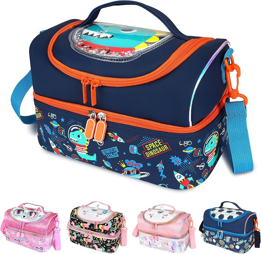 Kids Lunch Bag,Insulated Lunch Box for Girls Boys,Lunch Bag Toddler Teen,School Daycare Cute Trav... | Amazon (US)
