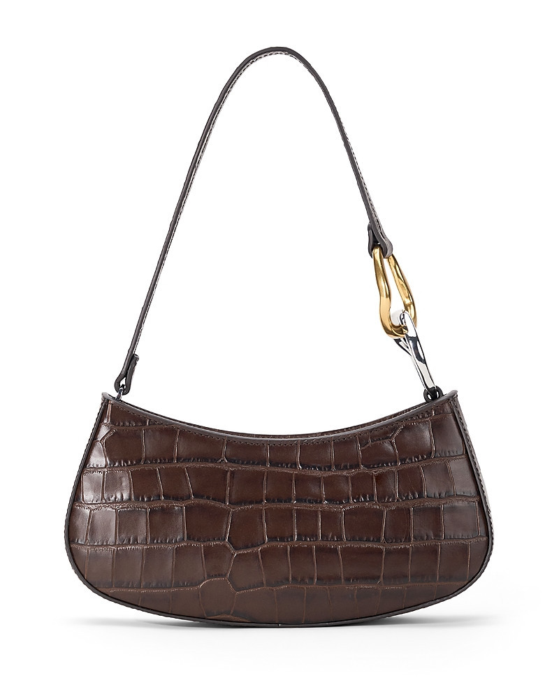 Staud Ollie Croco Embossed Leather Shoulder Bag | Bloomingdale's (US)
