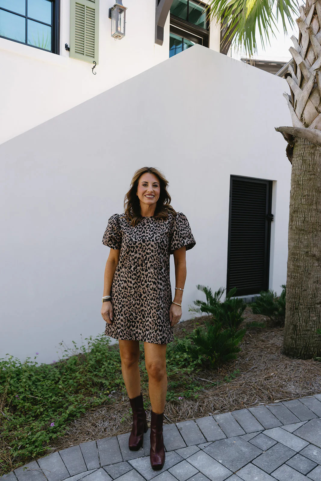 Jeanne Mini Dress - Brown | Triple Threads