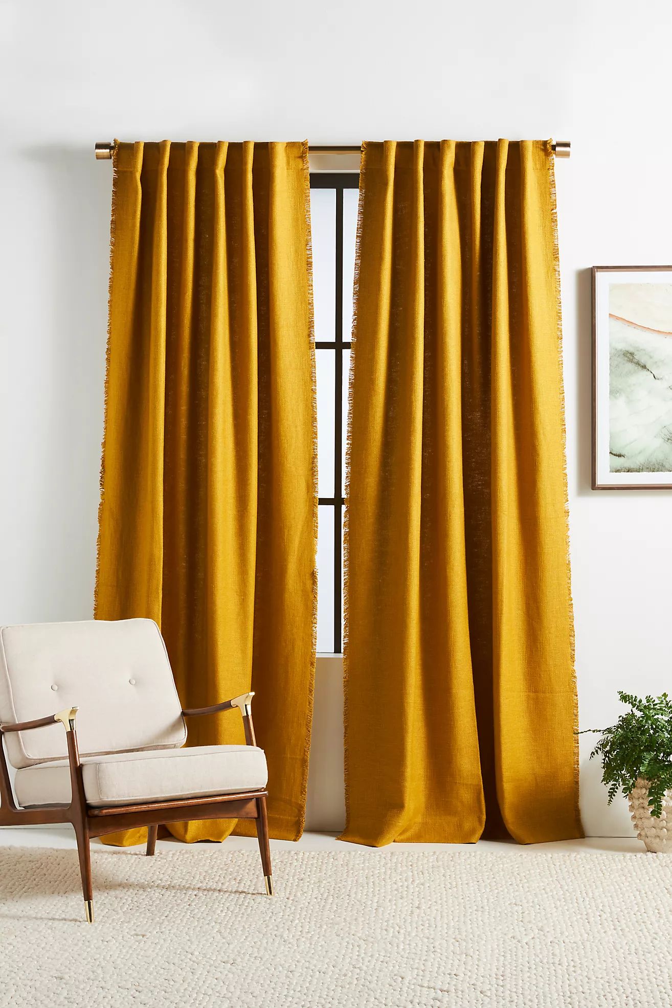 Luxe Linen Blend Curtain | Anthropologie (US)