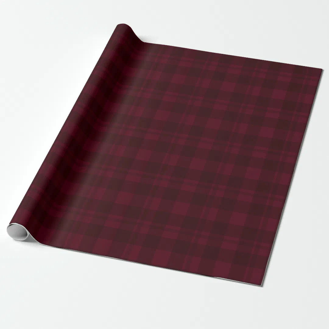 Cranberry Red Tartan Wrapping Paper | Zazzle | Zazzle