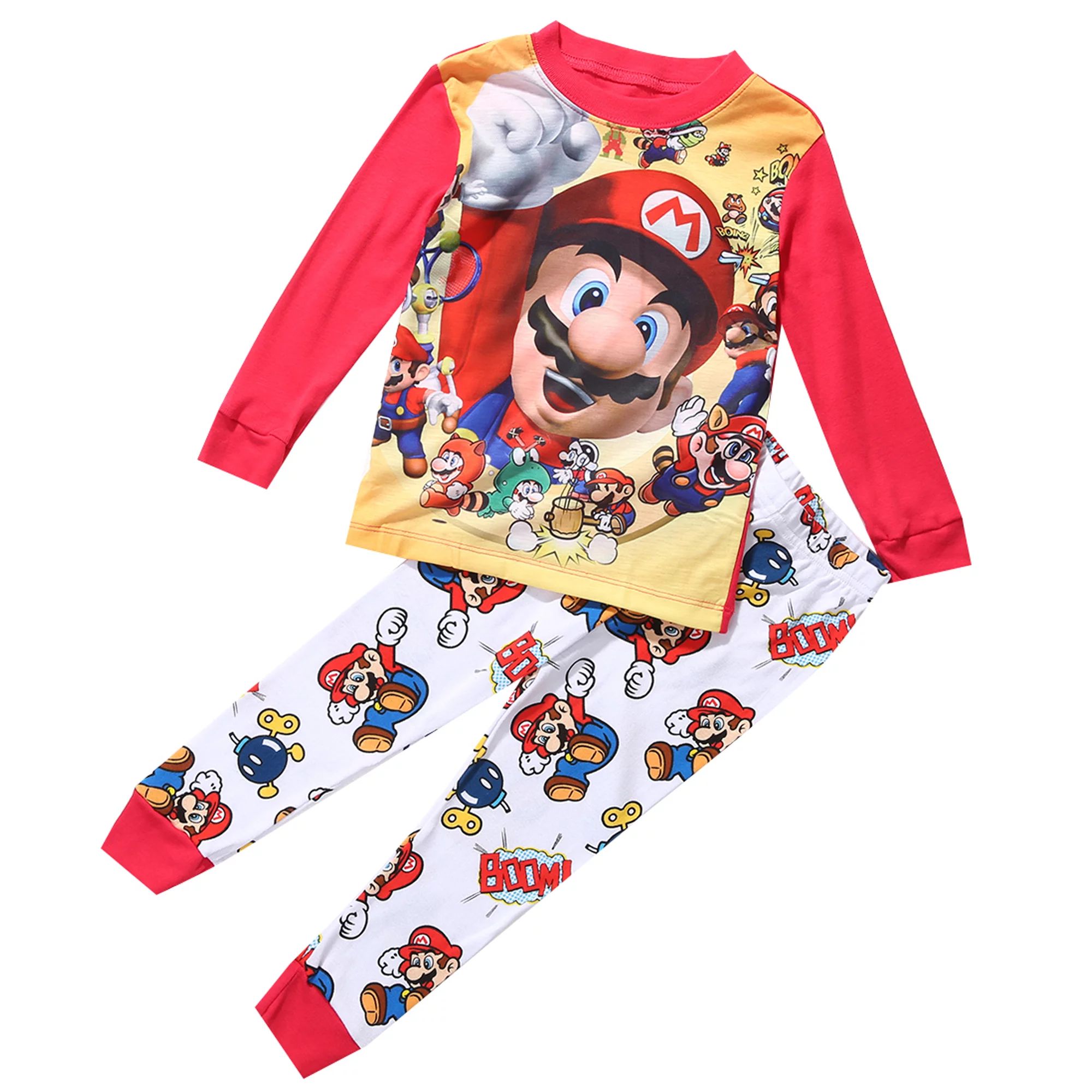 Super Mario Baby Kids Boys Leisure Clothes Sets Nightwear Sleepwear Pyjamas 1~7Y - Walmart.com | Walmart (US)