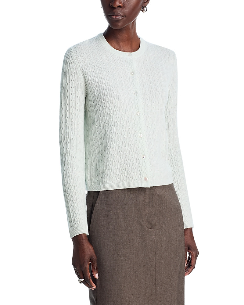 Theory Ribbed Cable Knit Cashmere Cardigan Sweater | Bloomingdale's (US)