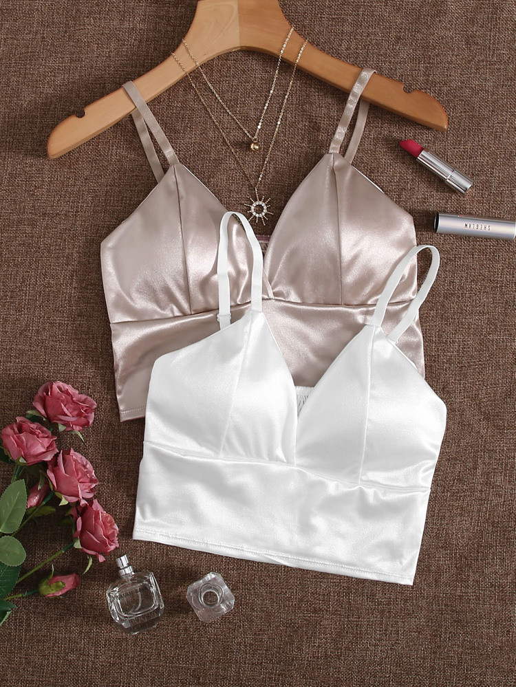 2 Stücke Sain langer BH Set | SHEIN