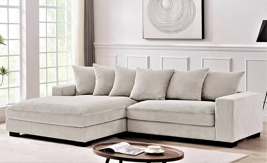 Luxe Oversized Two-Piece Sectional Couches for Living Room, 102.4-Inch L Shaped Sofa with Chaise,... | Amazon (US)