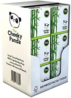 The Cheeky Panda – Bamboo Facial Tissues | Bulk Box of 12 Packs (56 Tissues per Pack, 672 Tissu... | Amazon (US)