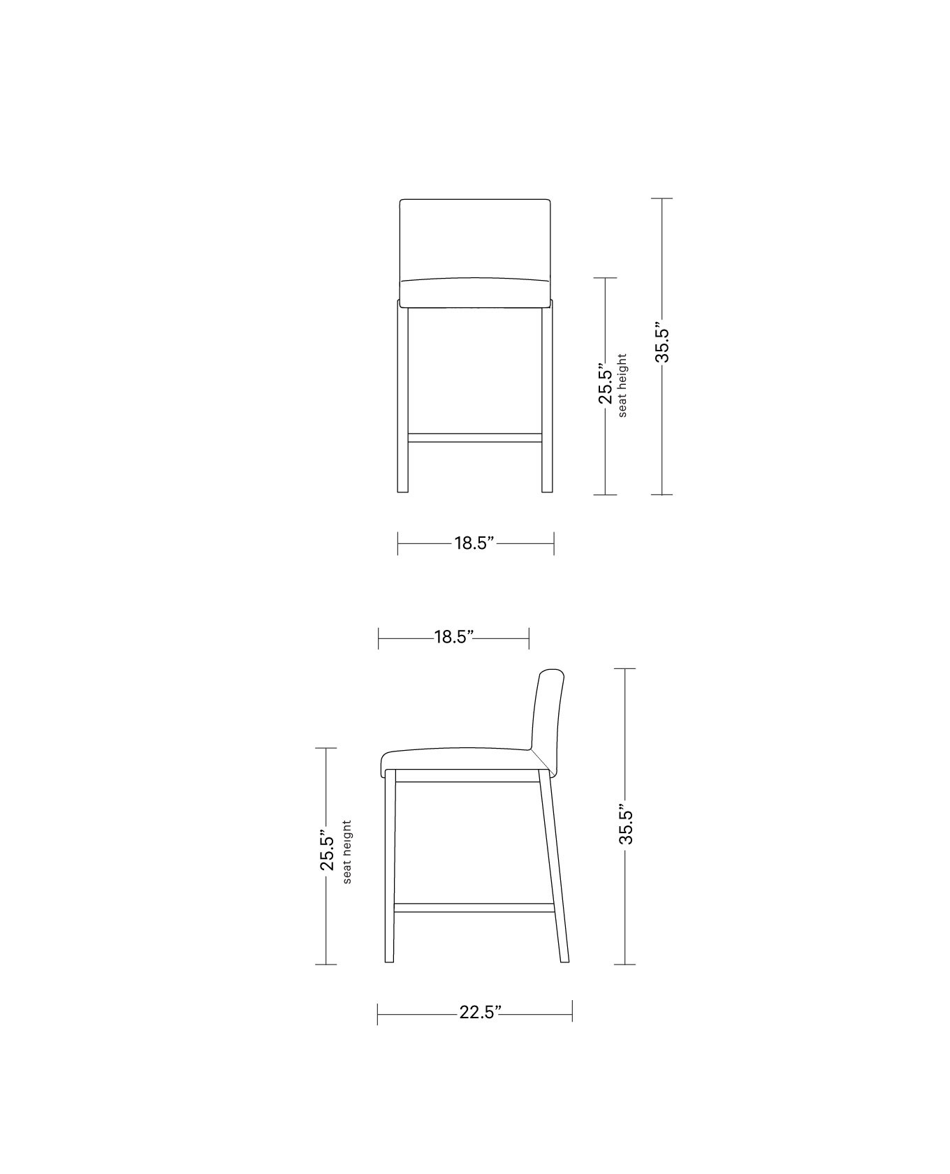 Callen Wood Framed Upholstered Stool | Interior Define