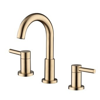 allen + roth Harlow Brushed Bronze 2-Handle Widespread WaterSense Bathroom Sink Faucet with Drain... | Lowe's