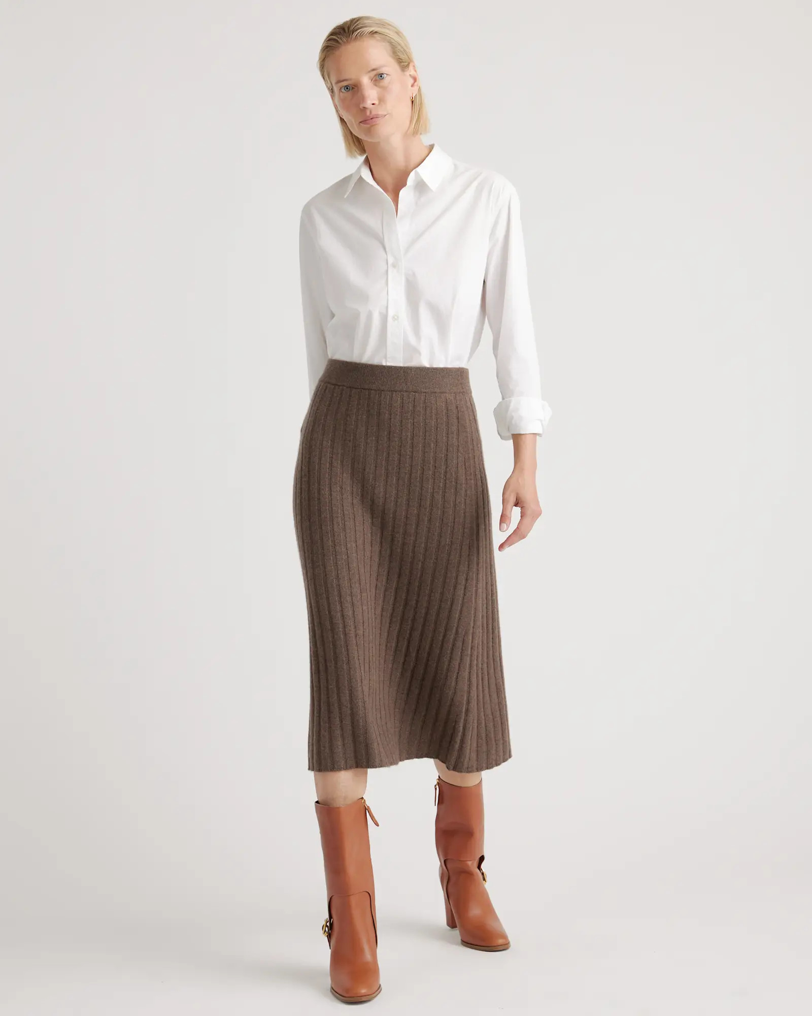 Mongolian Cashmere Midi Skirt | Quince