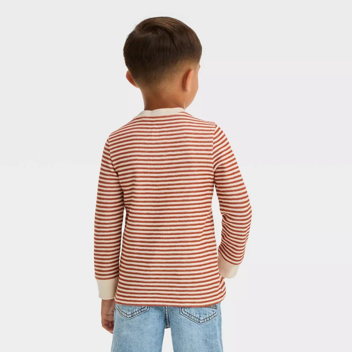 Toddler Boys' Long Sleeve Striped Henley T-Shirt - Cat & Jack™ | Target
