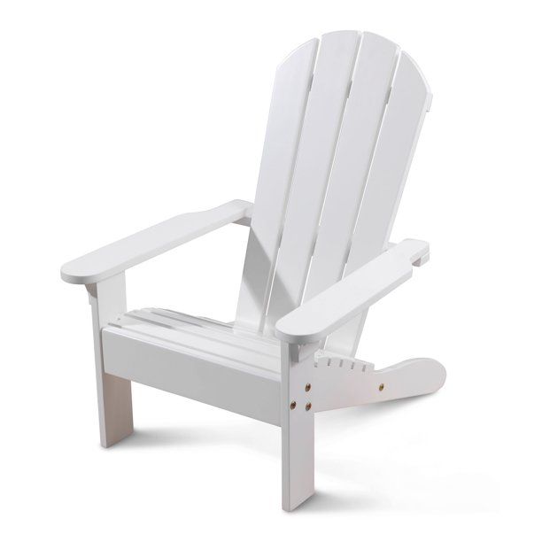 KidKraft Wooden Adirondack Children's Outdoor Chair, Kid's Patio Furniture, White - Walmart.com | Walmart (US)