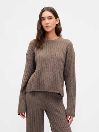 CashSoft Oversized Cable-Knit Sweater | Gap (US)